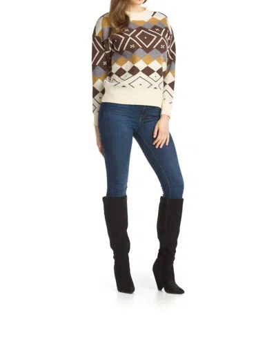 Papillon Nordic Knit Sweater In Multi In Brown