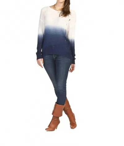 Papillon Ombrey Dye Pullover Sweater In Blue In Transparent