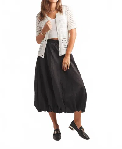 Papillon Open Knit Short Sleeve Button Front Sweater In White