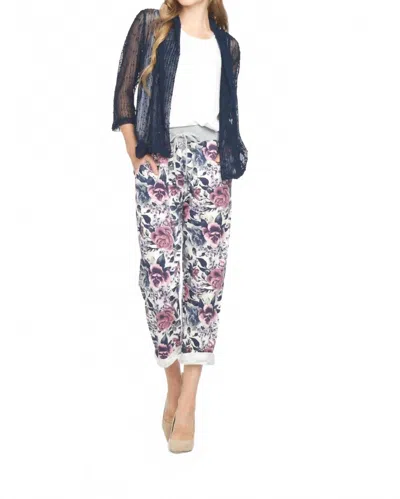 Papillon Open Mesh Cover Up With Sequin Details In Navy In Blue