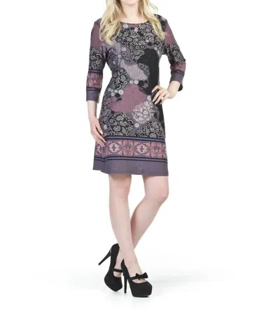Papillon Paisley Print Sweater Dress In Purple
