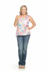 Papillon Printed Lace Tank In Multi In Multi