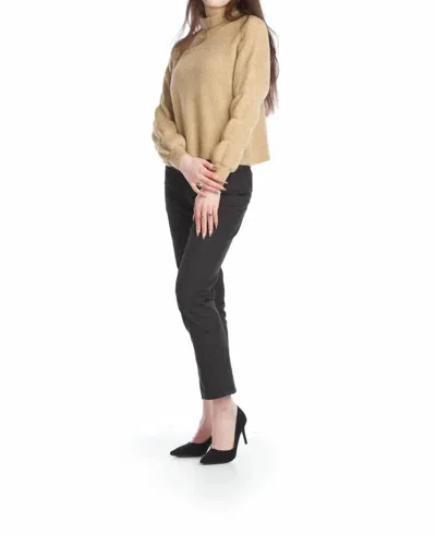 Papillon Puff Sleeve Sweater In Camel In Neutral