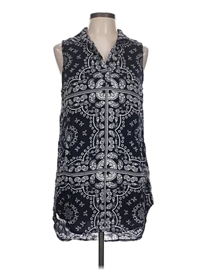 Pre-owned Papillon Sleeveless Blouse In Blue