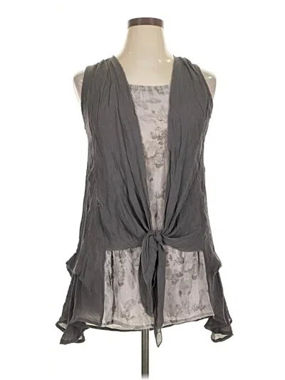 Pre-owned Papillon Sleeveless Blouse In Gray