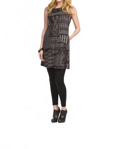 Papillon Sleeveless Cowl Neck Sweater Dress In Grey In Multi