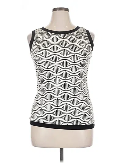 Pre-owned Papillon Sleeveless Top Ivory Boatneck Tops In White