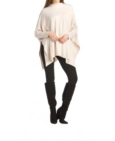 Papillon Soft Stretchy Poncho Sweater In Blush In Neutral
