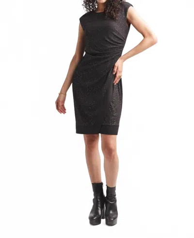 Papillon Sparkle Stretch Dress In Black