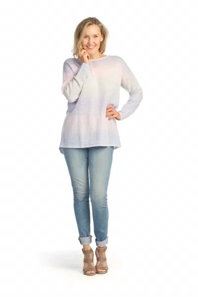 Papillon Striped Light Weight Sweater In Multi In Gold