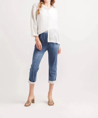 Papillon Sutash Floral With 3/4 Sleeve Blouse In White