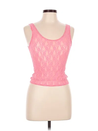 Pre-owned Papillon Tank Top Pink Strapless Neckline Tops