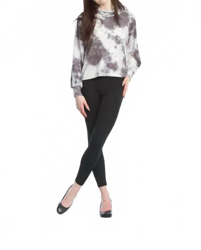 Papillon Tie Dye Turtle Neck Sweater In Grey In Multi