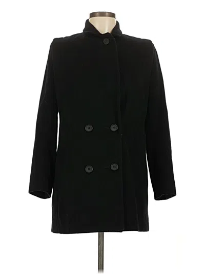 Pre-owned Papillon Wool Coat In Black