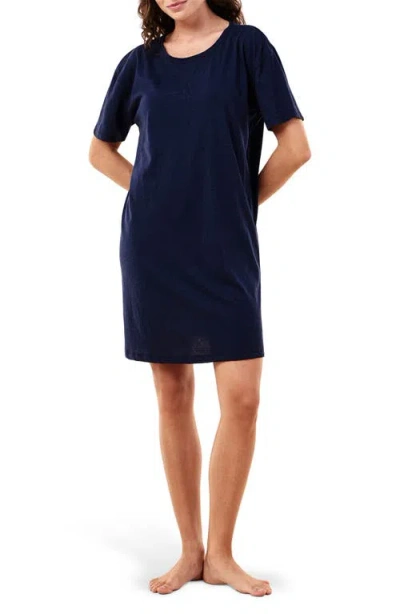 Papinelle Ada Knit Midi Nightgown In Blue