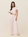 Papinelle Ada Tee And Straight Leg Pant In Pink