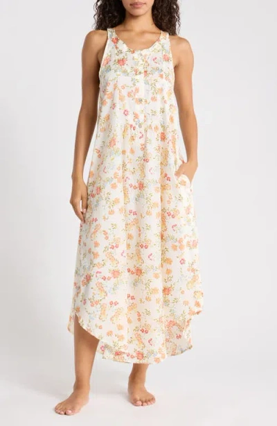 Papinelle Amber Floral Maxi Nightie In Neutral