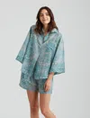 Papinelle Amira Boxer Pj Set In Crystal Blue