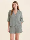 Papinelle Anais Boxer Pj Set In Forest Green