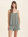 Papinelle Anais Cami Boxer Pj Set In Forest Green