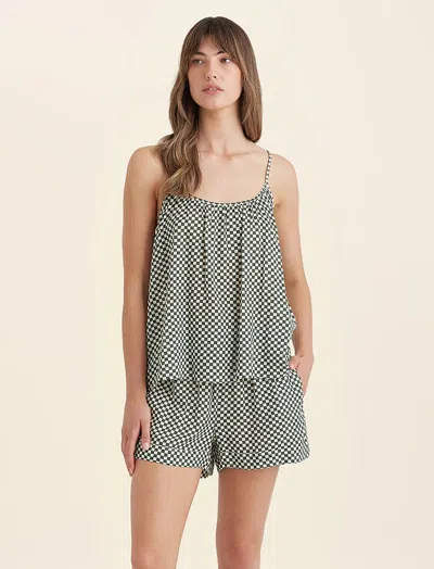 Papinelle Anais Cami Boxer Pj Set In Forest Green