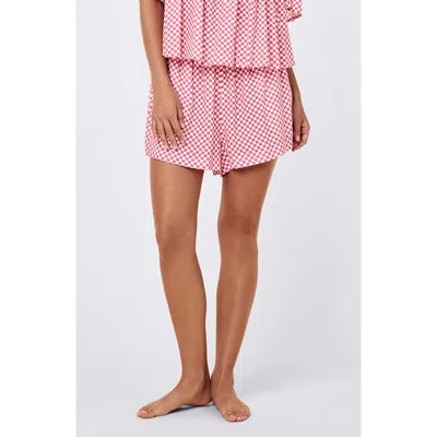 Papinelle Anais Gathered Short Pajamas In Pink