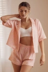 Papinelle Anais Short-sleeve Shirt & Boxers Pajama Set In Pink