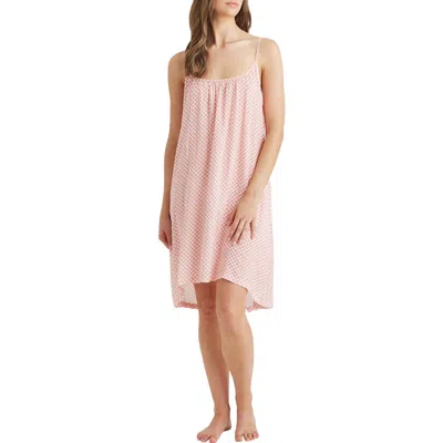 Papinelle Anais Strappy Cotton Blend Nightgown In Strawberry Ice