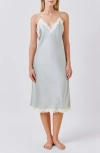 Papinelle Annabelle Satin Nightgown In Blue