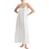 Papinelle Ashley Strappy Cotton Gauze Nightgown In White