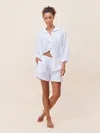 Papinelle Ashley Textured Cotton Short Pajamas In White
