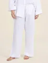 Papinelle Ashley Textured Cotton Wide Leg Pant In White