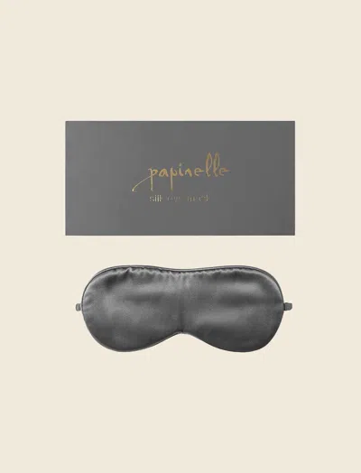 Papinelle Audrey Boxed Mulberry Silk Eye Mask In Gray