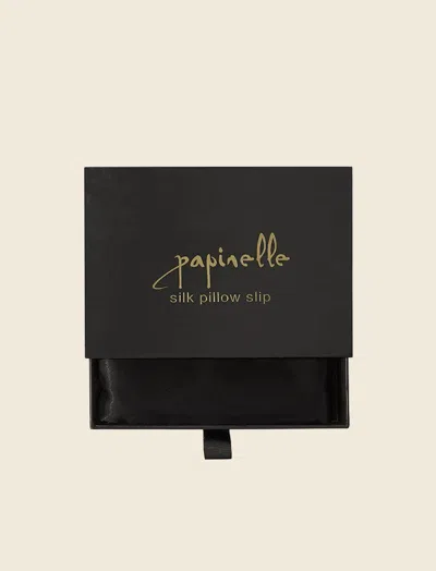 Papinelle Audrey Boxed Mulberry Silk Pillow Slip In Black