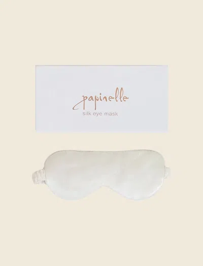 Papinelle Audrey Boxed Silk Sleep Eye Mask In White