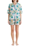 Papinelle Audrey Floral Cotton & Silk Short Pajamas