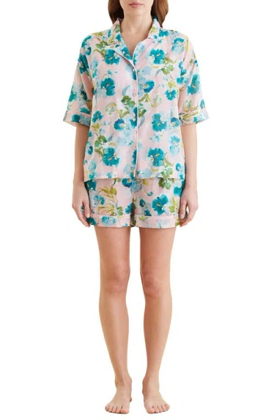 Papinelle Audrey Floral Cotton & Silk Short Pajamas