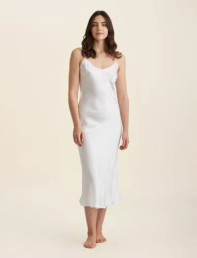 Papinelle Audrey Mulberry Silk Bias Slip In White