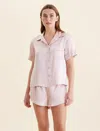 Papinelle Audrey Mulberry Silk Boxer Pj In  Pink
