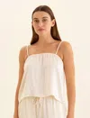 Papinelle Audrey Mulberry Silk Camisole In Buttercream