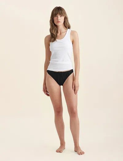 Papinelle Audrey Mulberry Silk Knicker In Black