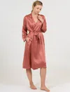 PAPINELLE AUDREY WASHABLE SILK LONG ROBE