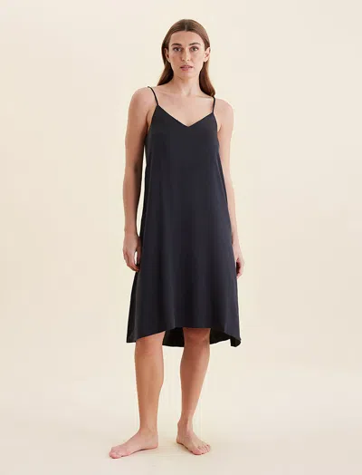 Papinelle Audrey Mulberry Silk Slip Nightie In Blue
