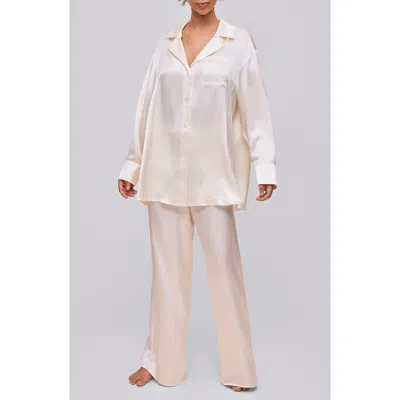 Papinelle Audrey Oversize Mulberry Silk Pajama Top