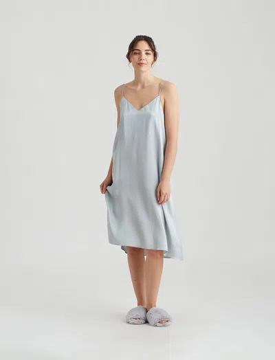 Papinelle Audrey Washable Silk Slip Nightie In Green