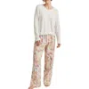 Papinelle Bailey Cosy Pant And Feather Soft Top In Champagne