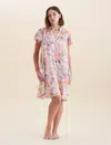 Papinelle Bailey Flutter Sleeve Nightgown In Strawberry Cream