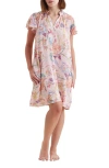 Papinelle Bailey Flutter Sleeve Nightgown In Strawberry Cream