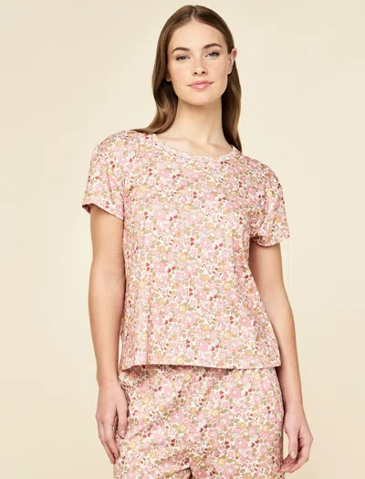 Papinelle Betsy Fields Knit Boxy Tee In Pink