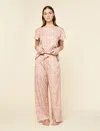 Papinelle Betsy Fields Knit Wide Leg Pant In Pink